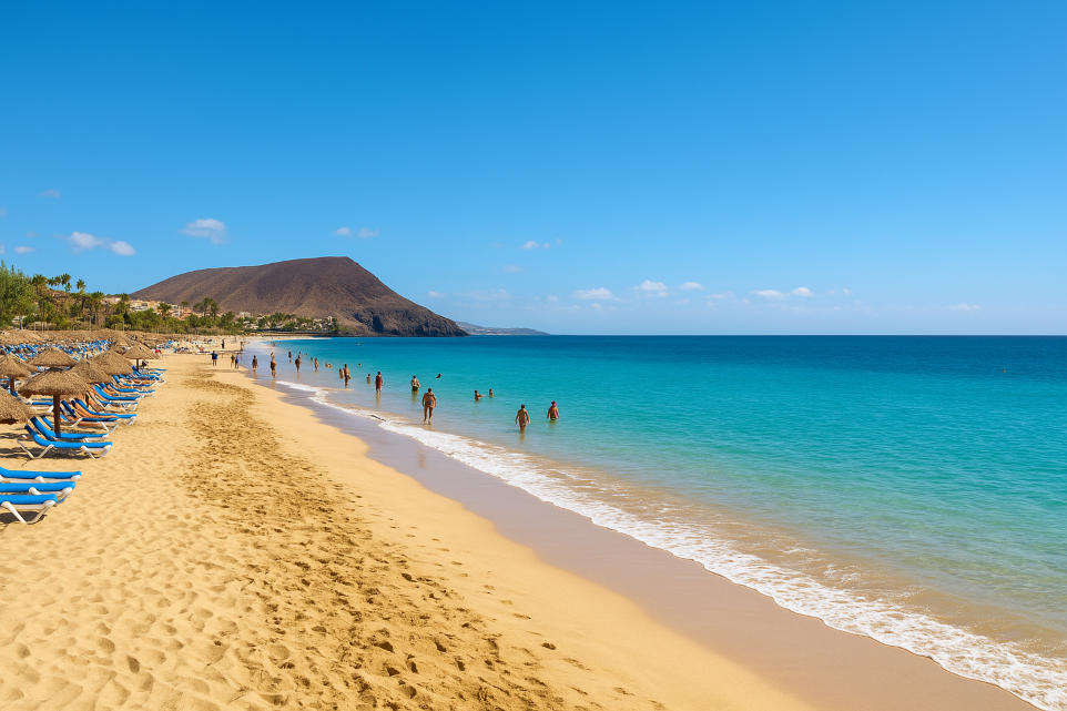 Température en décembre aux Canaries, plage ensoleillée, océan Atlantique, vacances hiver, climat doux, baignade en décembre, voyage aux Canaries, météo décembre
